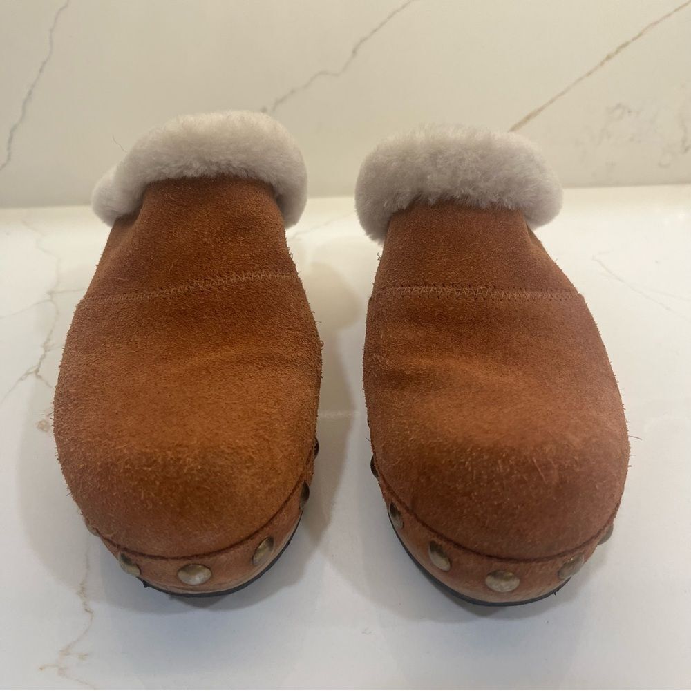 Free People Suede Shearling Mules - Picture 3 of 8